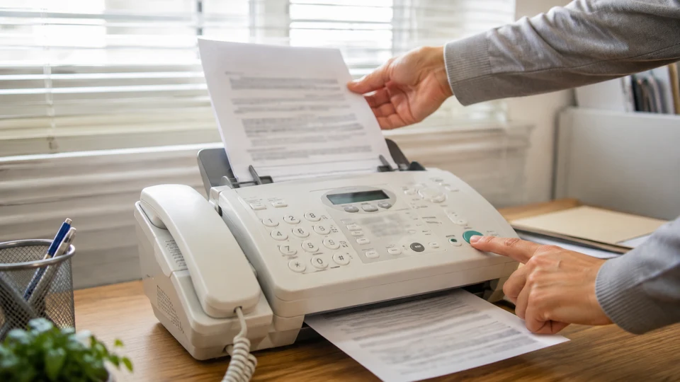 To fax sth (to sb): to send sb a document, message, etc… by fax