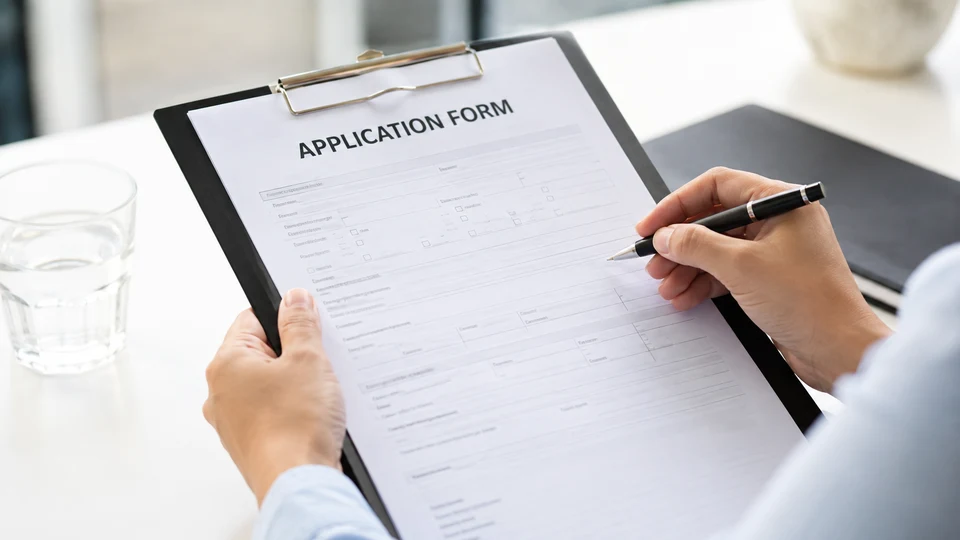 Form: an official document containing questions and spaces for answers