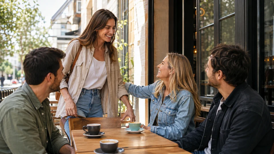 To get together (with sb): to meet with sb socially or in order to discuss something
